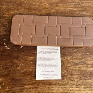 Longaberger Pottery Bread Basket Warming Brick + Original Insert